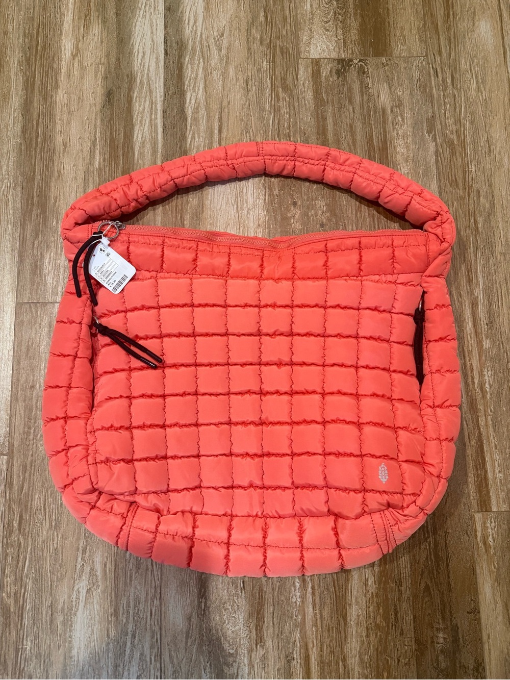 NWT Free People Movement Quilted Carryall Coral Shoulder Bag